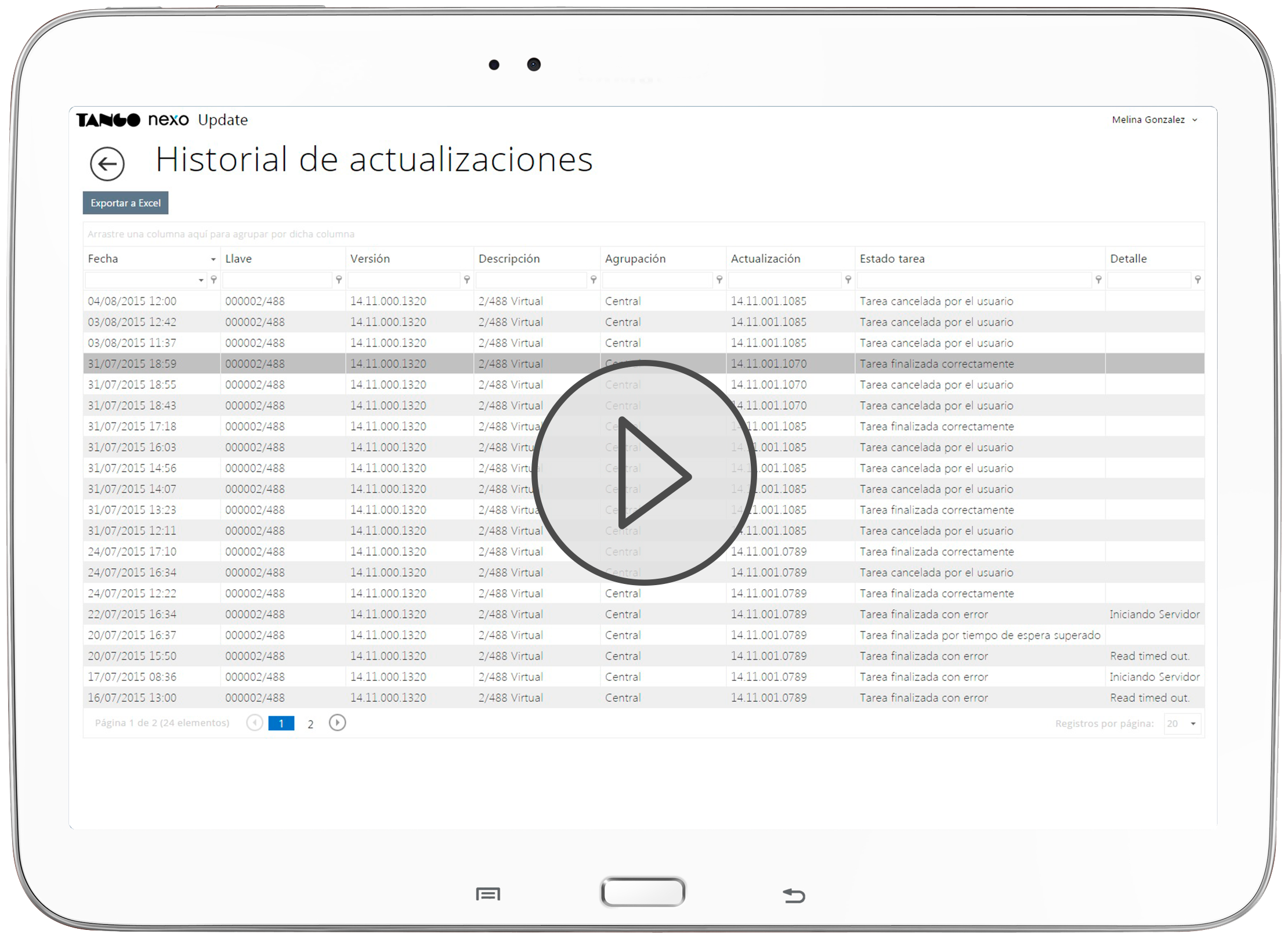 Video de Tango Update