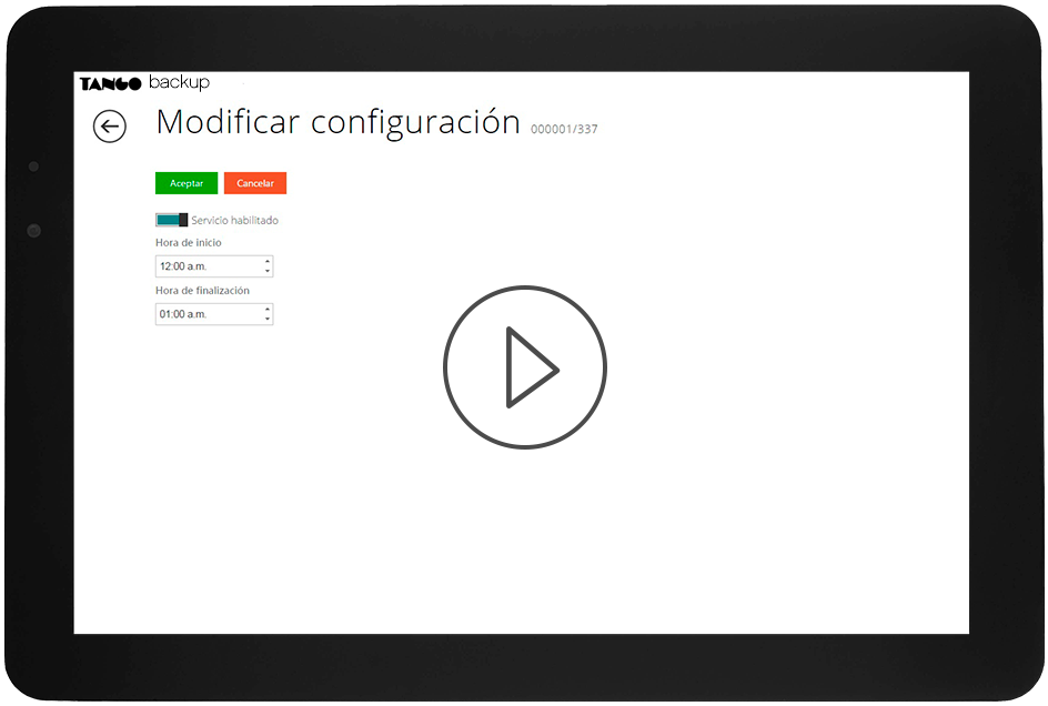 Video de Tango Backup
